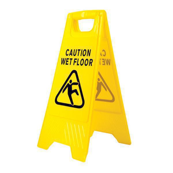 Πινακιδα Υγρου Πατωματος (Wet Floor) Διπλη "Δ"  Pw